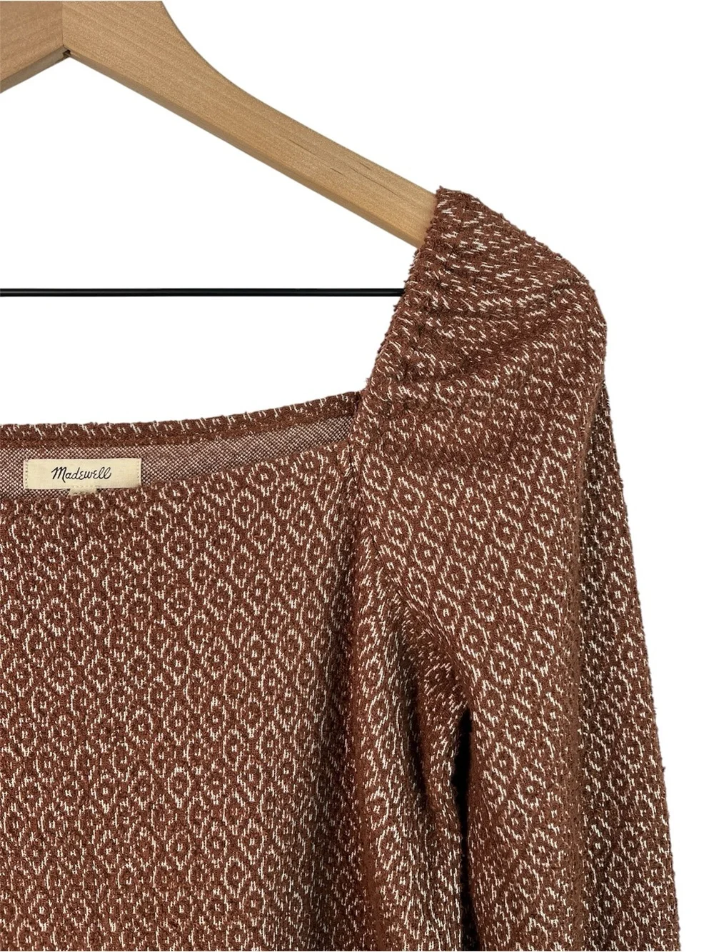 Madewell Jacquard Puff-Sleeve Crop Top